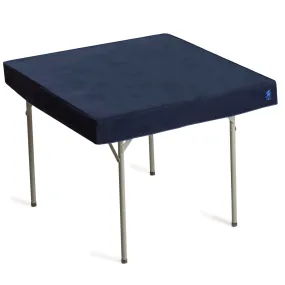 Professional Grade Blue Square Table Cover for Poker, Card Games, Mahjong, Board Games, Tile Games, and Dominoes - 36"