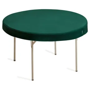 Professional Grade Green Round Table Cover for Poker, Card Games, Mahjong, Board Games, Tile Games, and Dominoes - 49"