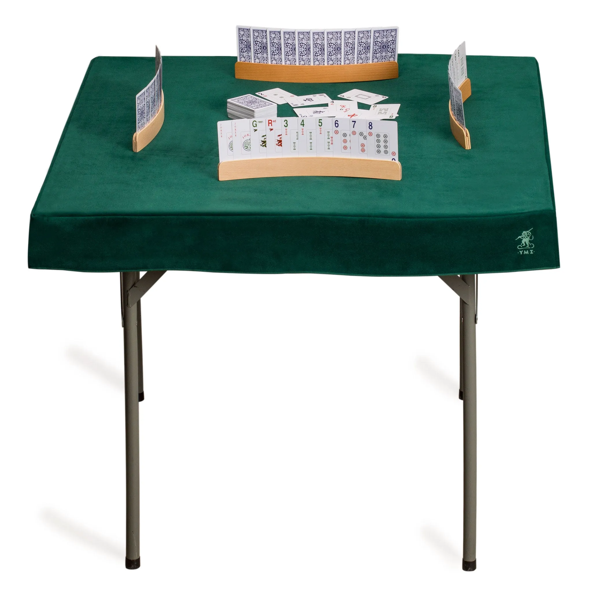 Professional Grade Green Square Table Cover for Card Games, Mahjong, Board Games, Domino Games, and More - 36"