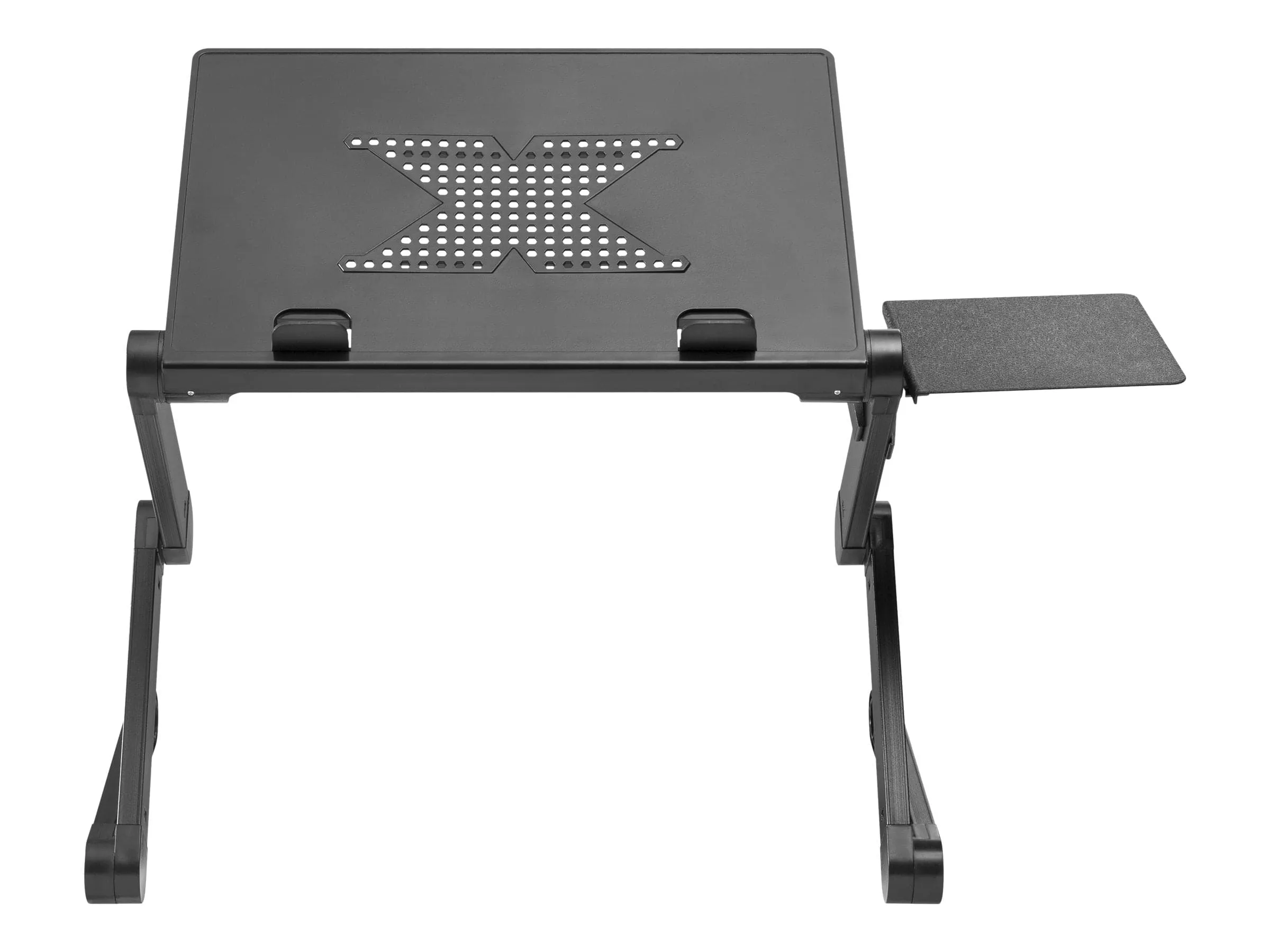 ProperAV Laptop Stand for Bed / Sofa / Desk with Adjustable Legs & Mouse Pad - Black