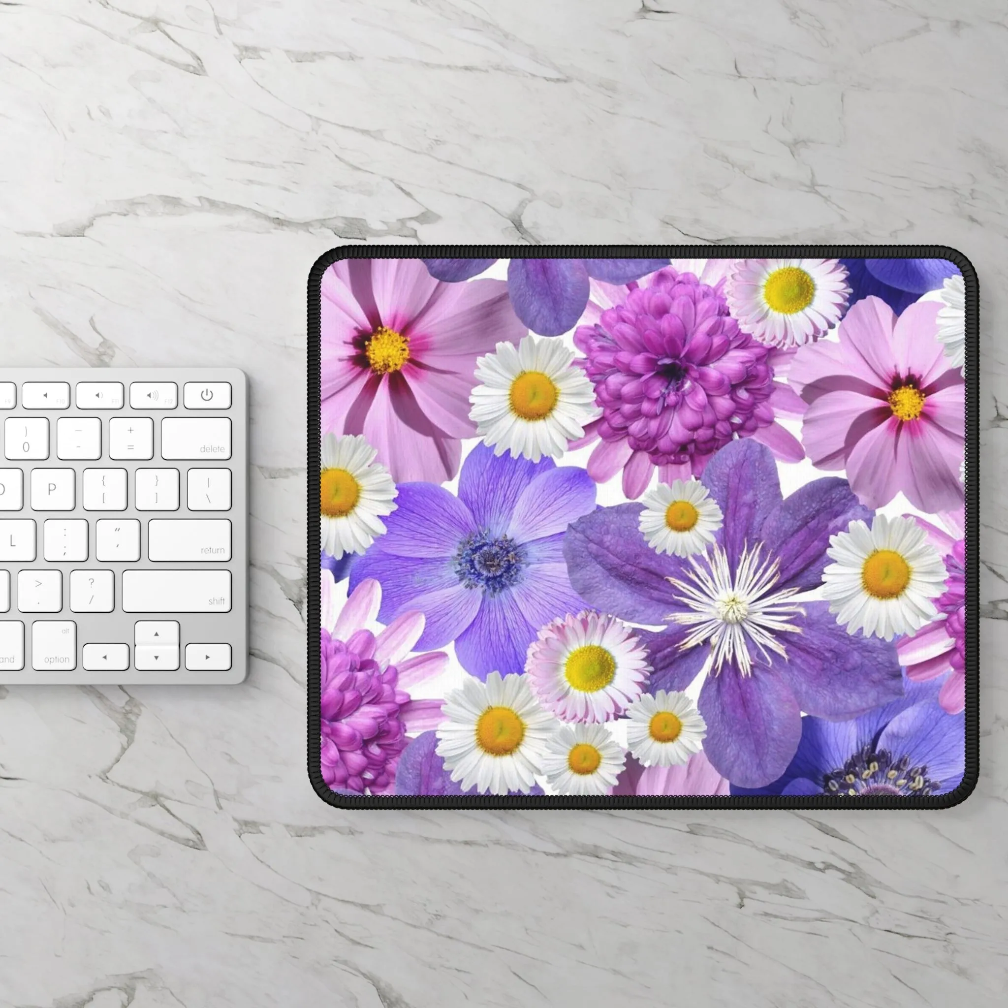 Purple Flowers - Inovax Gaming Mouse Pad