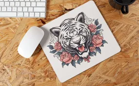 "Floral Tiger Art" Mouse Pad