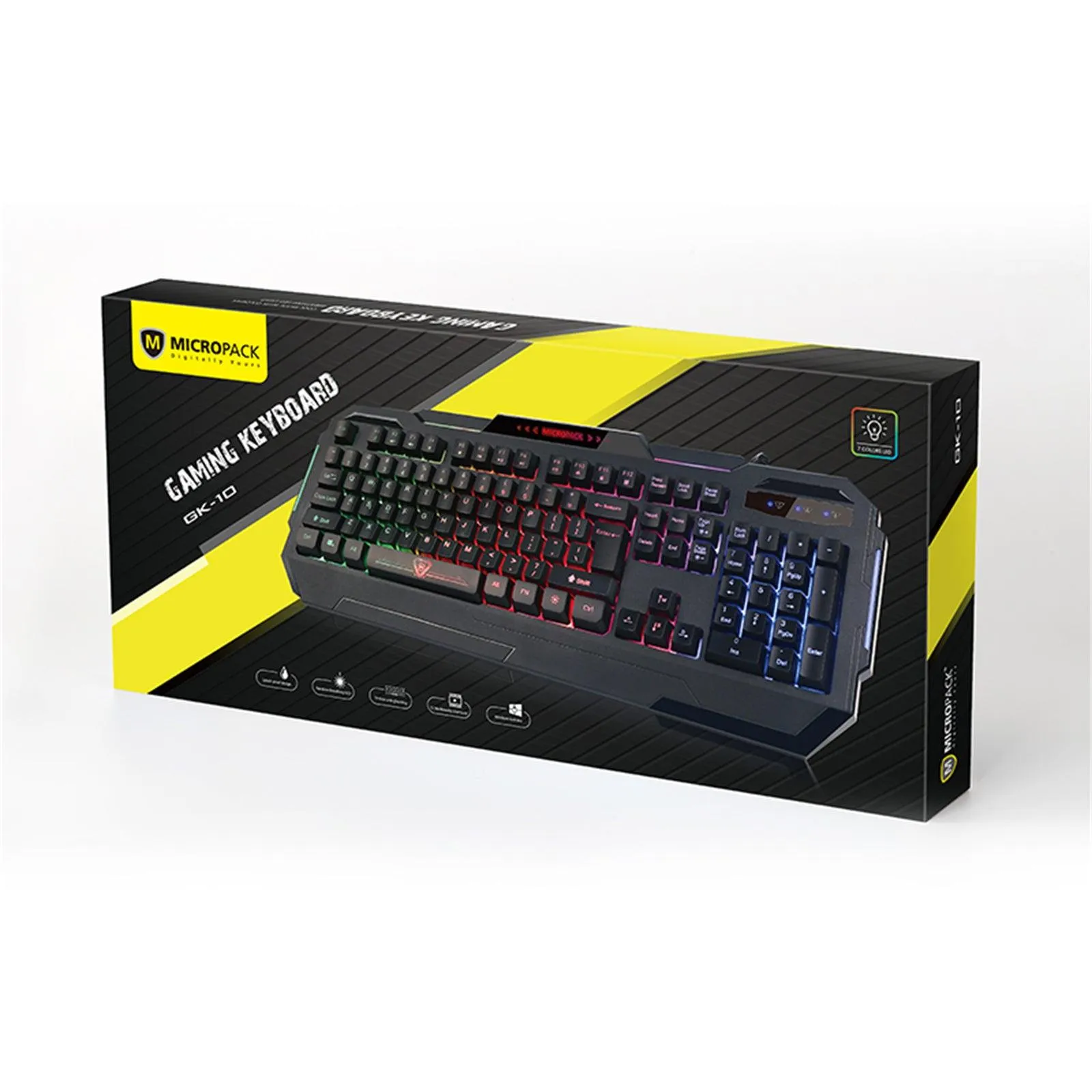 Rainbow Backlit Gaming Keyboard 4-fn   Multimedia Key and Windows Lock USB 2.0