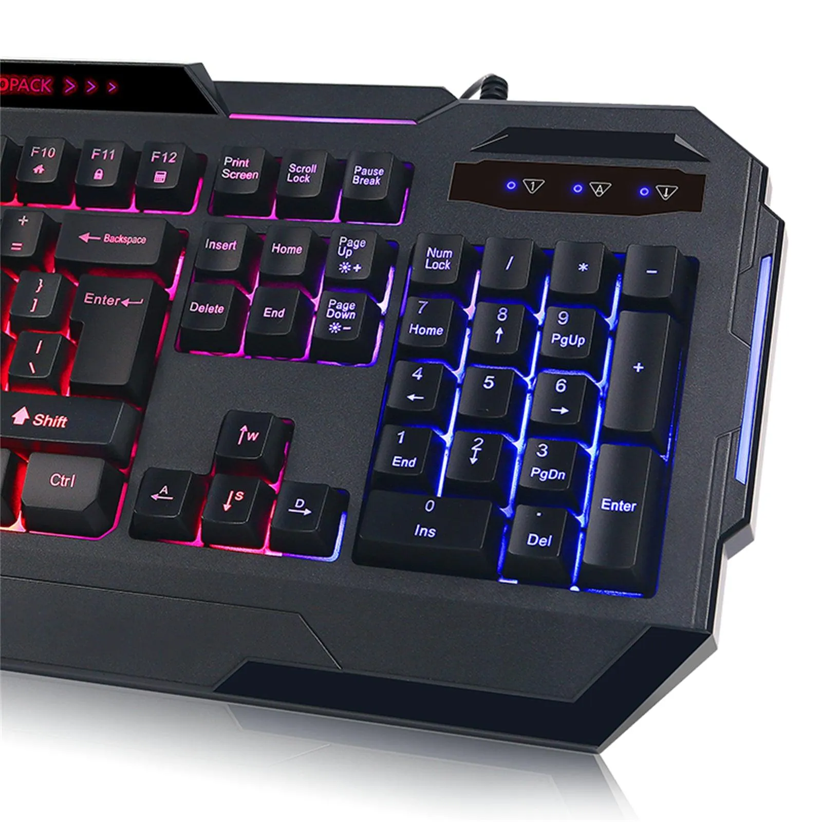 Rainbow Backlit Gaming Keyboard 4-fn   Multimedia Key and Windows Lock USB 2.0