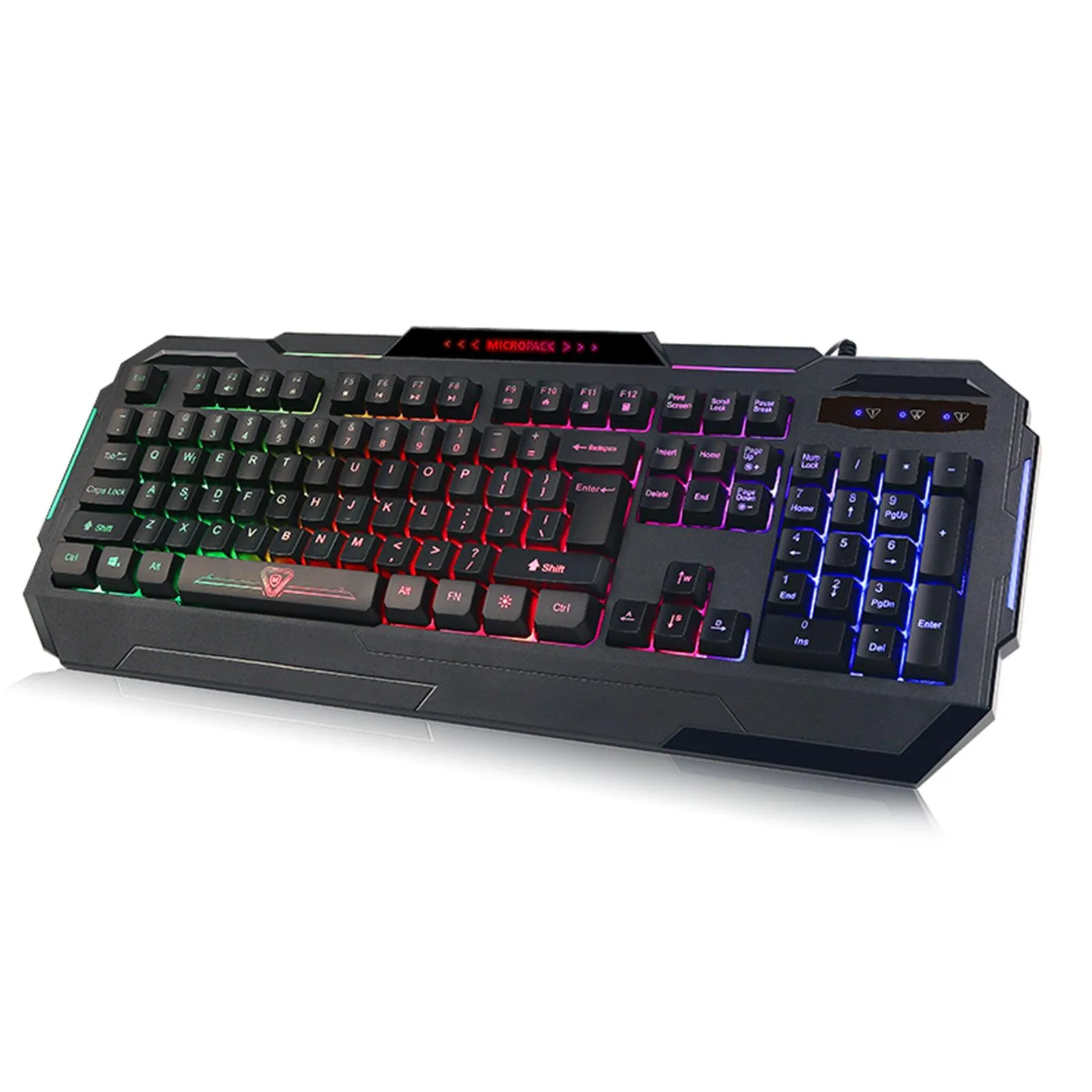 Rainbow Backlit Gaming Keyboard 4-fn   Multimedia Key and Windows Lock USB 2.0