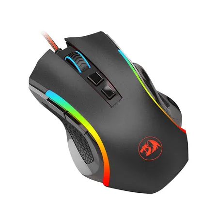 Redragon M607 Griffin RGB Optical USB Wired Gaming Mouse with Up to 7200 DPI, 7 Programmable Buttons, Anti-Skid Tactile Scroll Wheel for Windows 10, 8, 7, Windows Vista, Windows XP, macOS