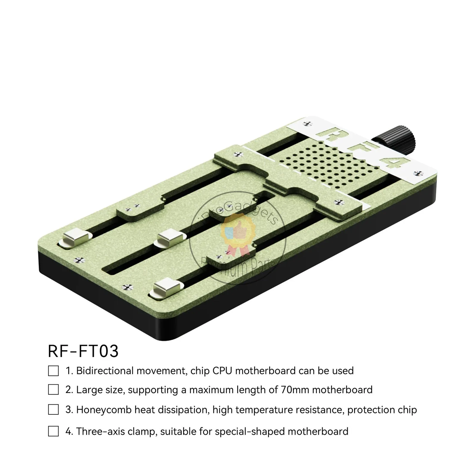 RF4 RF-FT03 Multi-Functional Mobile Phone Repair Fixture PCB Board Fixed IC Chip CPU Glue Removal BGA Rework Soldering Clamp