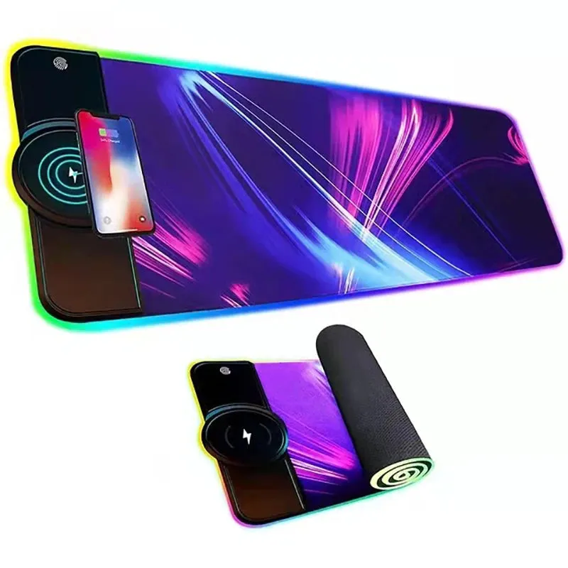 RGB Gaming Mousepad With Wireless Phone Charging