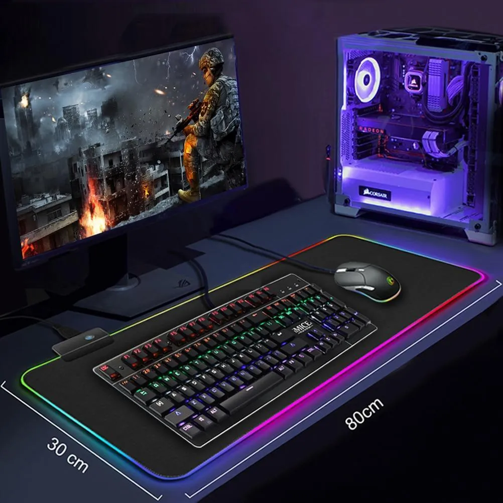 RGB LED Large Spacious Mousemat: Ideal for gaming or design work