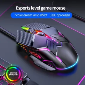 RGB Light Up Wired Gaming Mouse -Universal for Desktop, Laptop