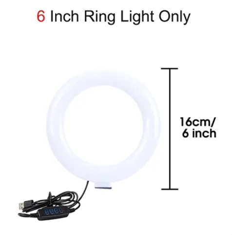 Ring Light Tripod Stand Selfie Phone Video Stream Recording