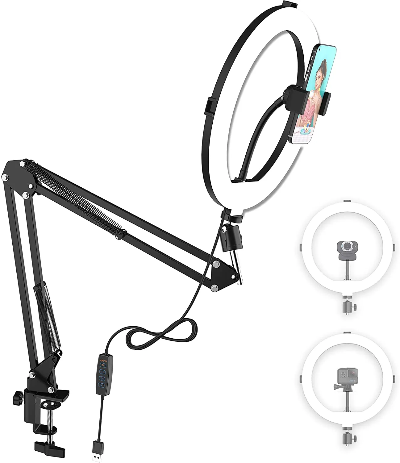 Ring Light Tripod Stand Selfie Phone Video Stream Recording