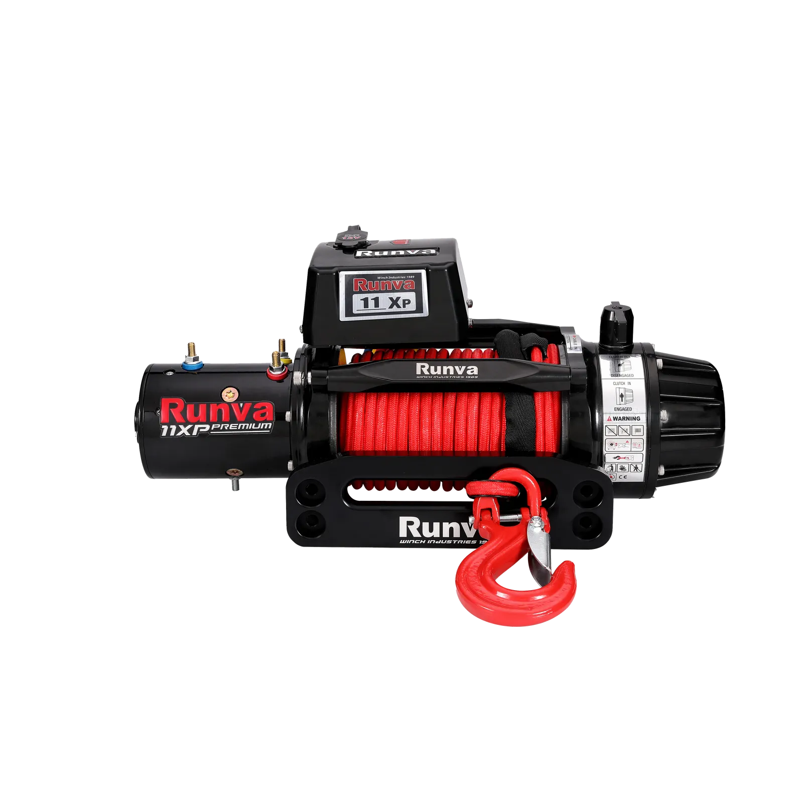 Runva 11XP PREMIUM RED 12V with Synthetic Rope (INCLUDES HANDHELD)