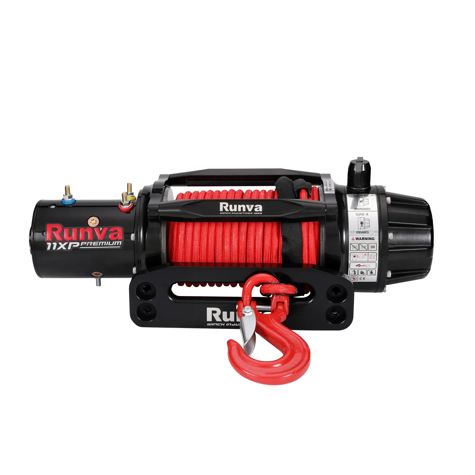 Runva 11XP PREMIUM RED 12V with Synthetic Rope (INCLUDES HANDHELD)