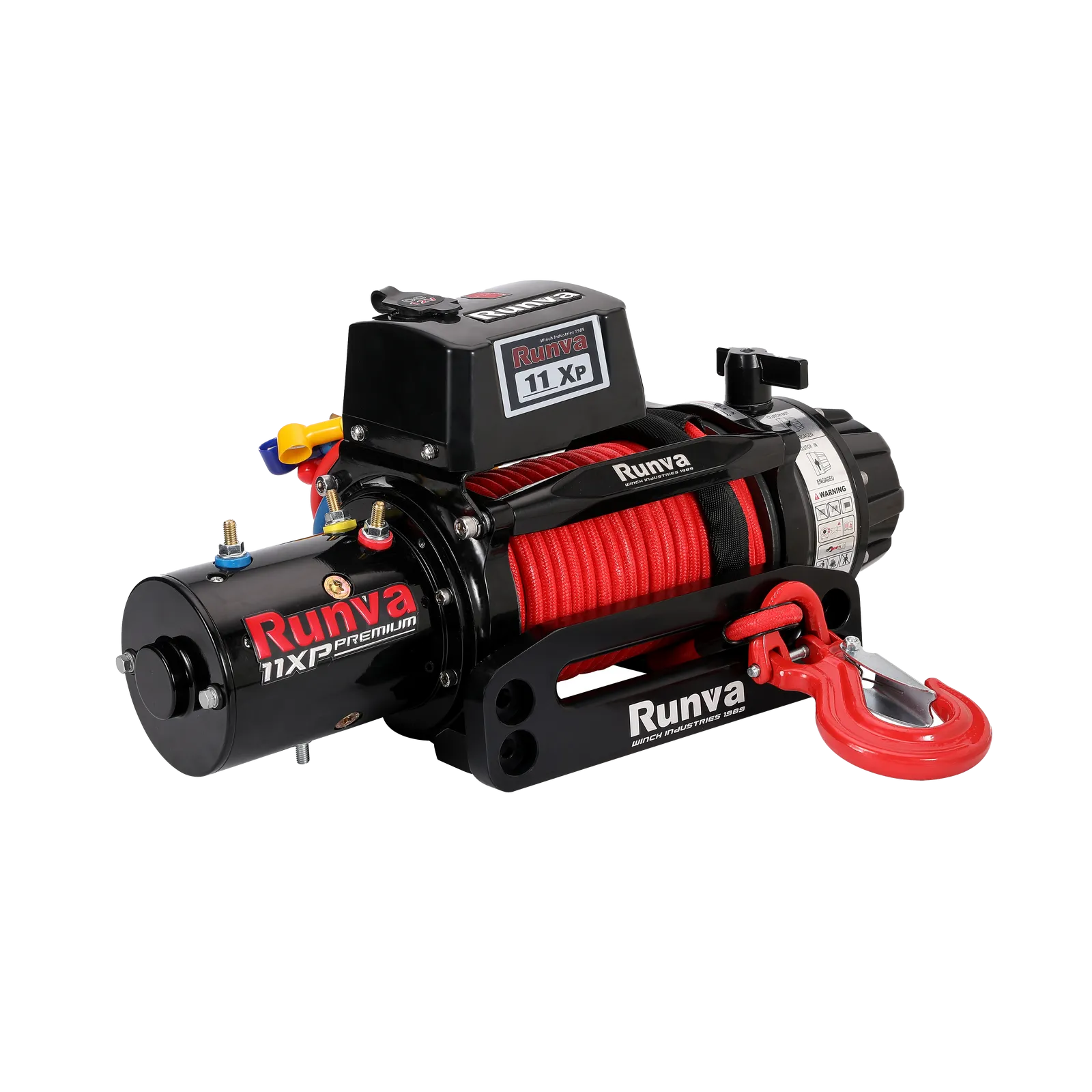 Runva 11XP PREMIUM RED 12V with Synthetic Rope (INCLUDES HANDHELD)