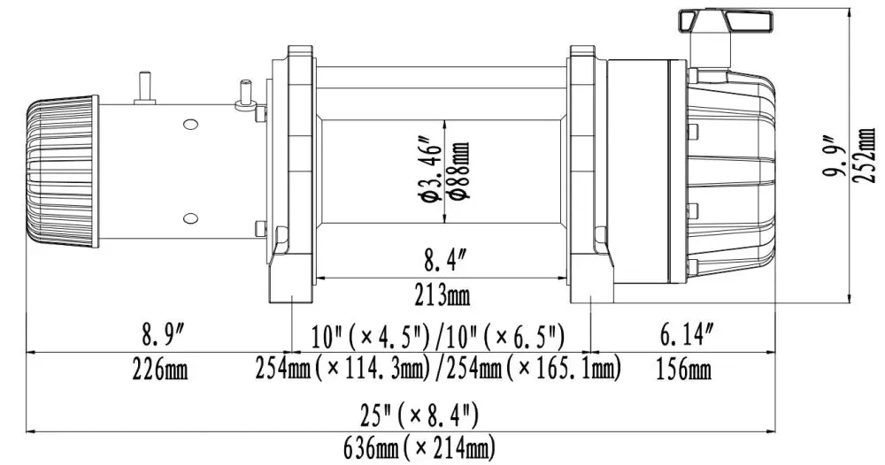 Runva EWB20000 Premium 12V/24V Winch with Synthetic Rope