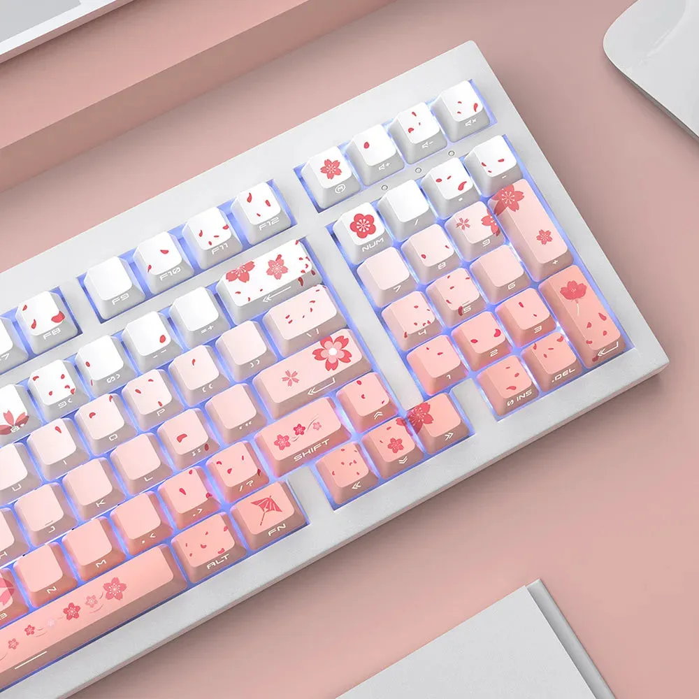 Sakura Blossom Backlit Key Caps Full Set