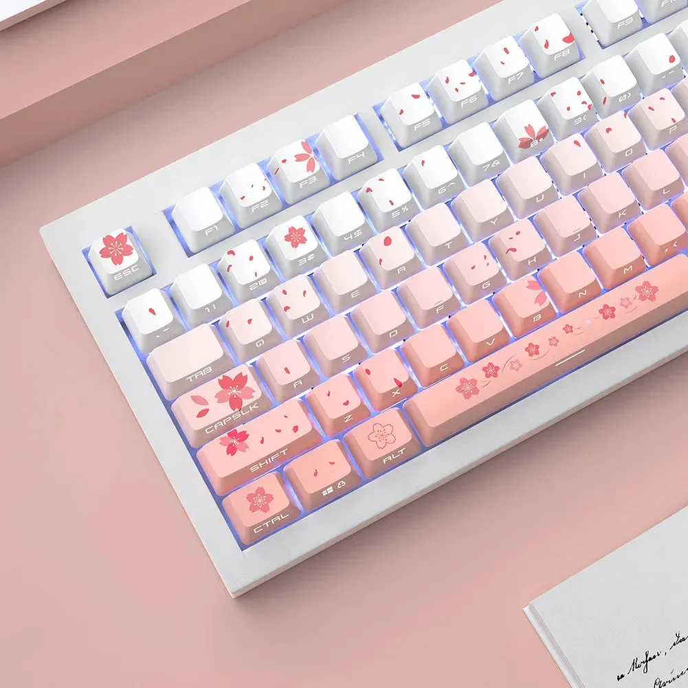 Sakura Blossom Backlit Key Caps Full Set