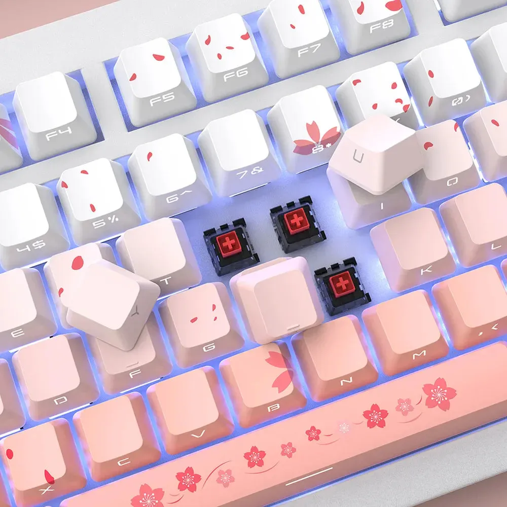 Sakura Blossom Backlit Key Caps Full Set