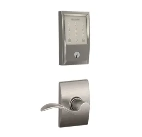 Schlage Encode Century WiFi Enabled Electronic Keypad Deadbolt with Passage Accent Lever and Decorative Century Trim