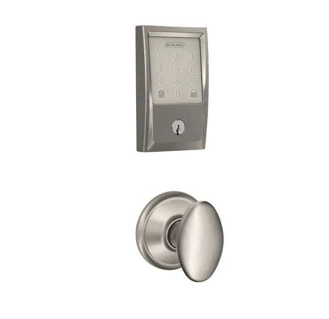 Schlage Encode Century WiFi Enabled Electronic Keypad Deadbolt with Passage Siena Knob