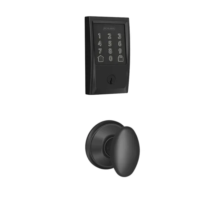 Schlage Encode Century WiFi Enabled Electronic Keypad Deadbolt with Passage Siena Knob