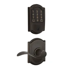 Schlage Encode WiFi Enabled Electronic Keypad Deadbolt and Accent Lever Set with Camelot Trim