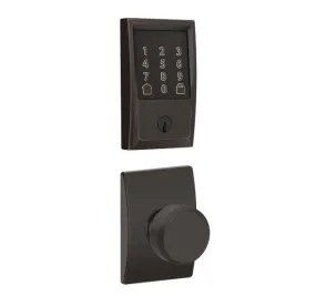 Schlage Encode WiFi Enabled Electronic Keypad Deadbolt and Bowery Knob Set with Century Trim