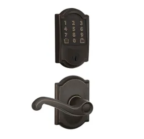 Schlage Encode WiFi Enabled Electronic Keypad Deadbolt and Flair Lever Set with Camelot Trim