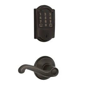 Schlage Encode WiFi Enabled Electronic Keypad Deadbolt with Camelot Trim and Flair Lever Set