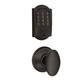 Schlage Encode WiFi Enabled Electronic Keypad Deadbolt with Camelot Trim and Siena Knob Set