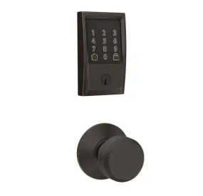 Schlage Encode WiFi Enabled Electronic Keypad Deadbolt with Century Trim and Bowery Knob Set