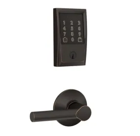 Schlage Encode WiFi Enabled Electronic Keypad Deadbolt with Century Trim and Broadway Lever Set