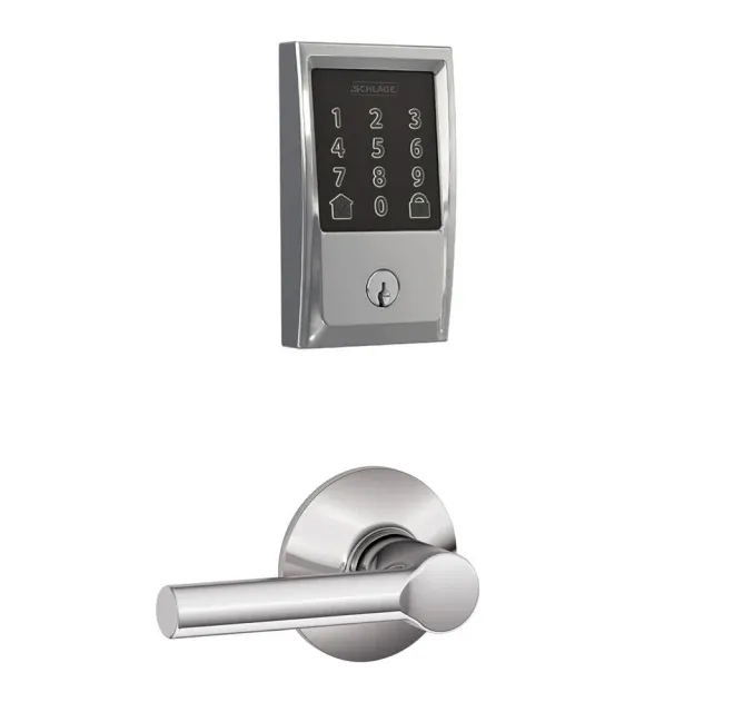 Schlage Encode WiFi Enabled Electronic Keypad Deadbolt with Century Trim and Broadway Lever Set