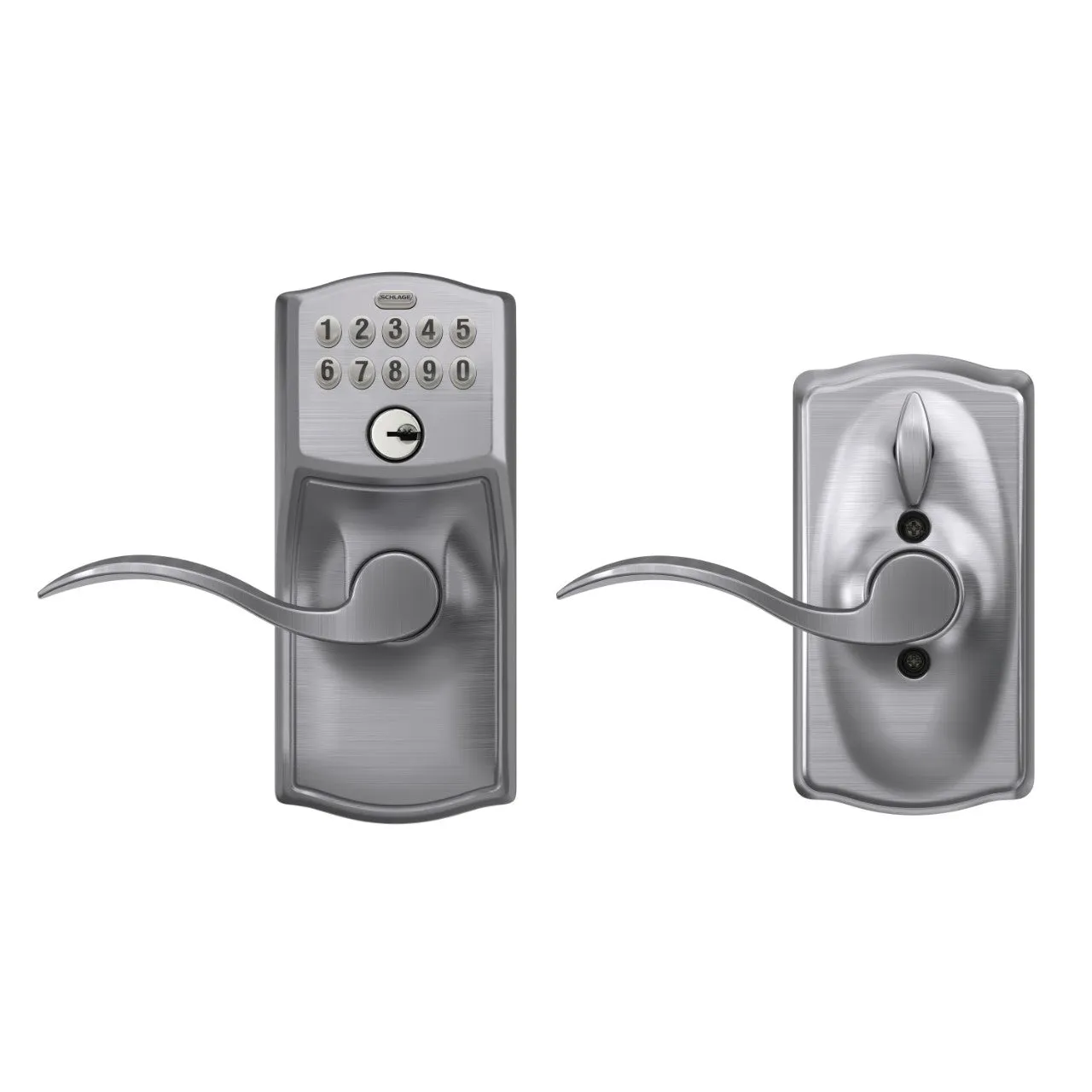 Schlage Keypad Lever and Accent Lever With Flex Lock Camelot Trim