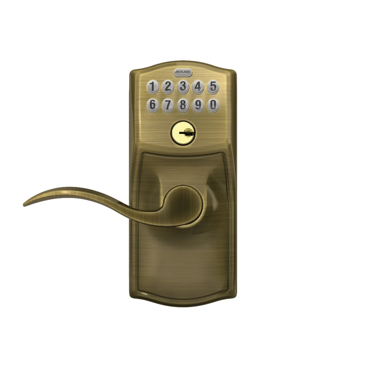 Schlage Keypad Lever and Accent Lever With Flex Lock Camelot Trim