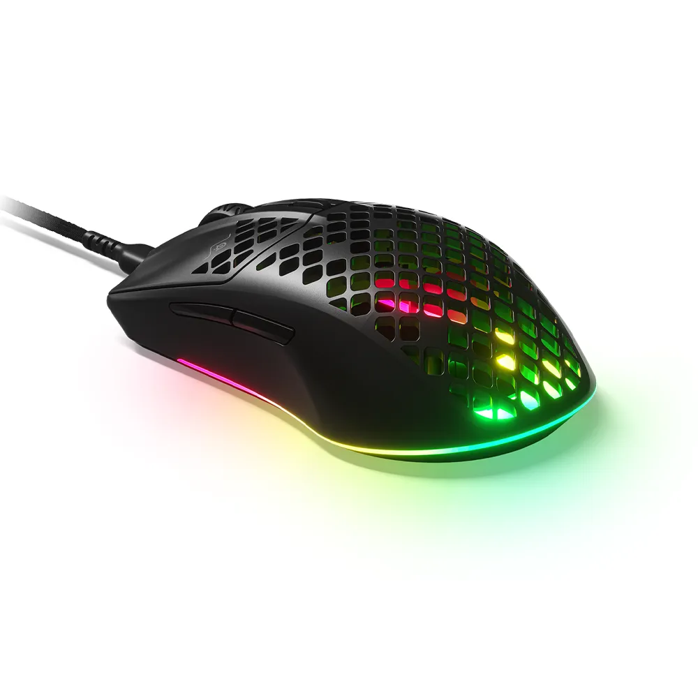 SteelSeries Aerox 3 Wired Ultra Lightweight Super-Fast Gaming Mouse with AquaBarrier™ | Ultra Lightweight | Stunning RGB