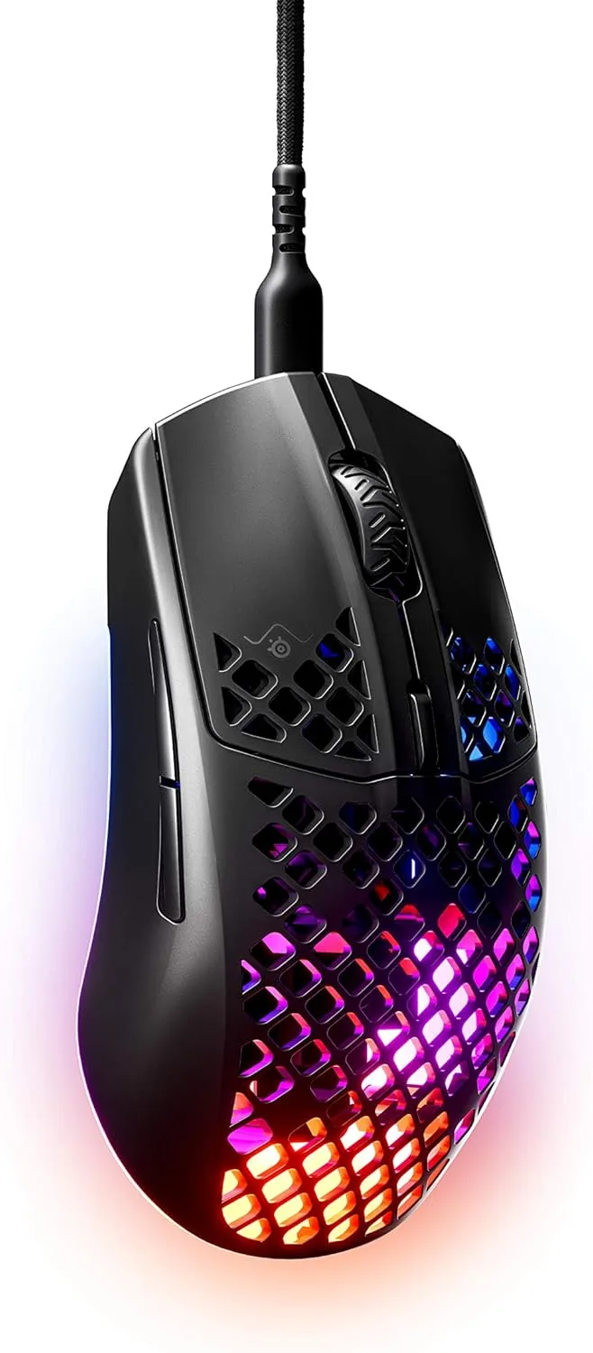 SteelSeries Aerox 3 Wired Ultra Lightweight Super-Fast Gaming Mouse with AquaBarrier™ | Ultra Lightweight | Stunning RGB