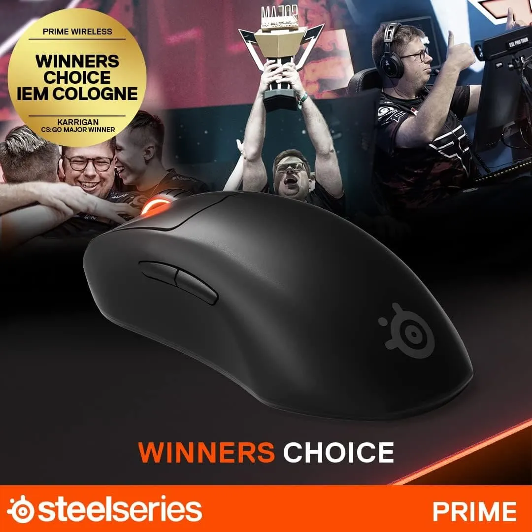 SteelSeries Prime Esports Gaming Mouse - 18,000 CPI TrueMove Pro Sensor, Magnetic Optical Switches - Black