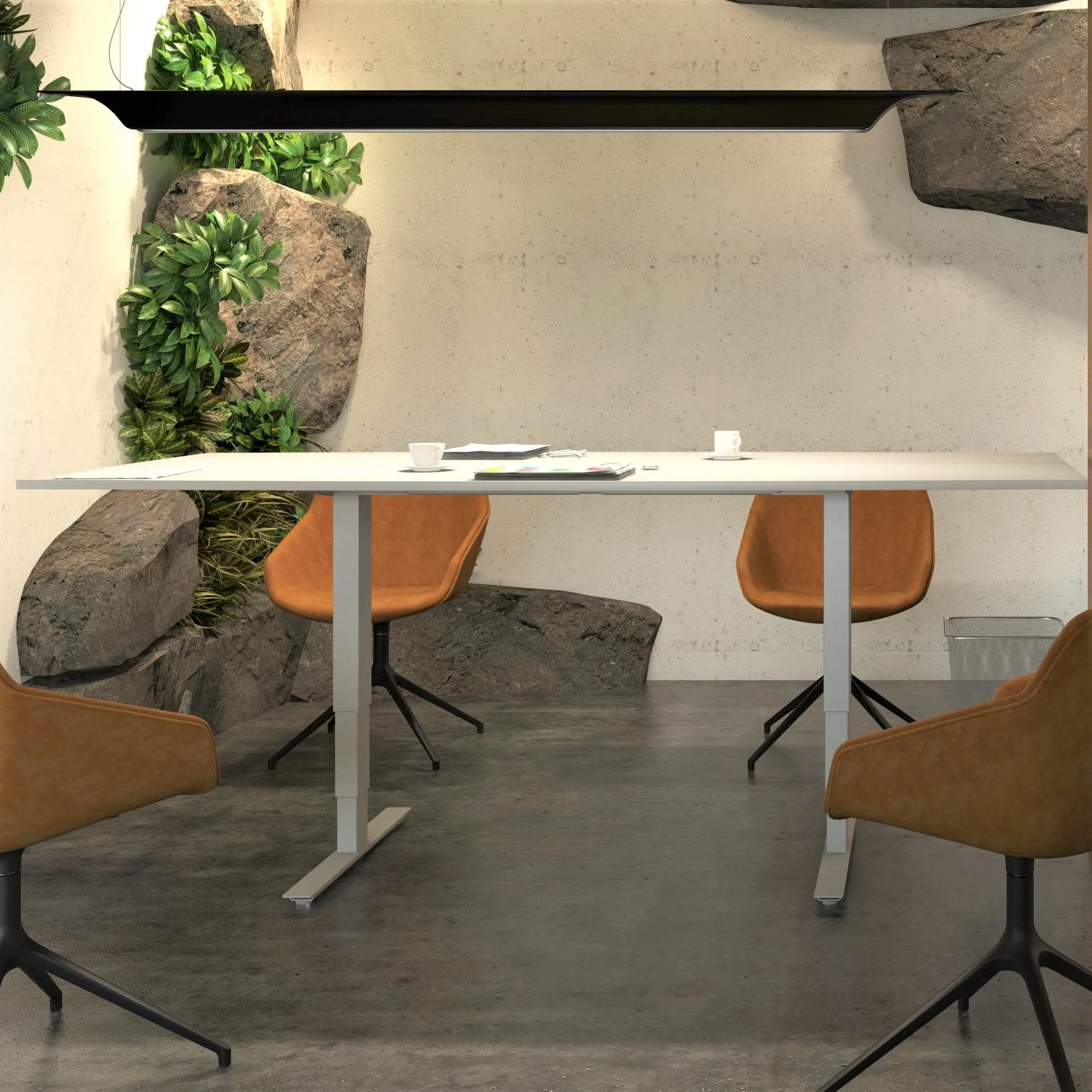 Stockholm Height Adjustable Meeting Table - Frame Only (with Bluetooth control)