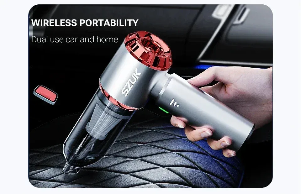 SZUK 985000Pa Car Vacuum Cleaner Strong Suction Cleaning Mini Machine Wireless Portable Handhled Blower Machine Home Appliances