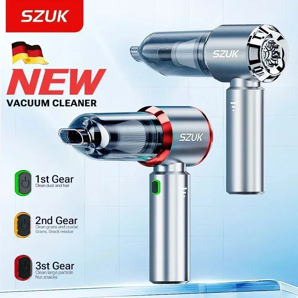 SZUK 985000Pa Car Vacuum Cleaner Strong Suction Cleaning Mini Machine Wireless Portable Handhled Blower Machine Home Appliances