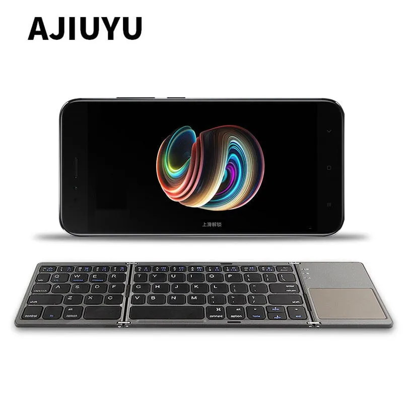 Three folded Wireless Bluetooth Keyboard For Xiaomi Mi 6 5 A1 Max 7 Note 4 Mix 2 red mi 5s RedMi note4 5A 4X Mobile Phone Case