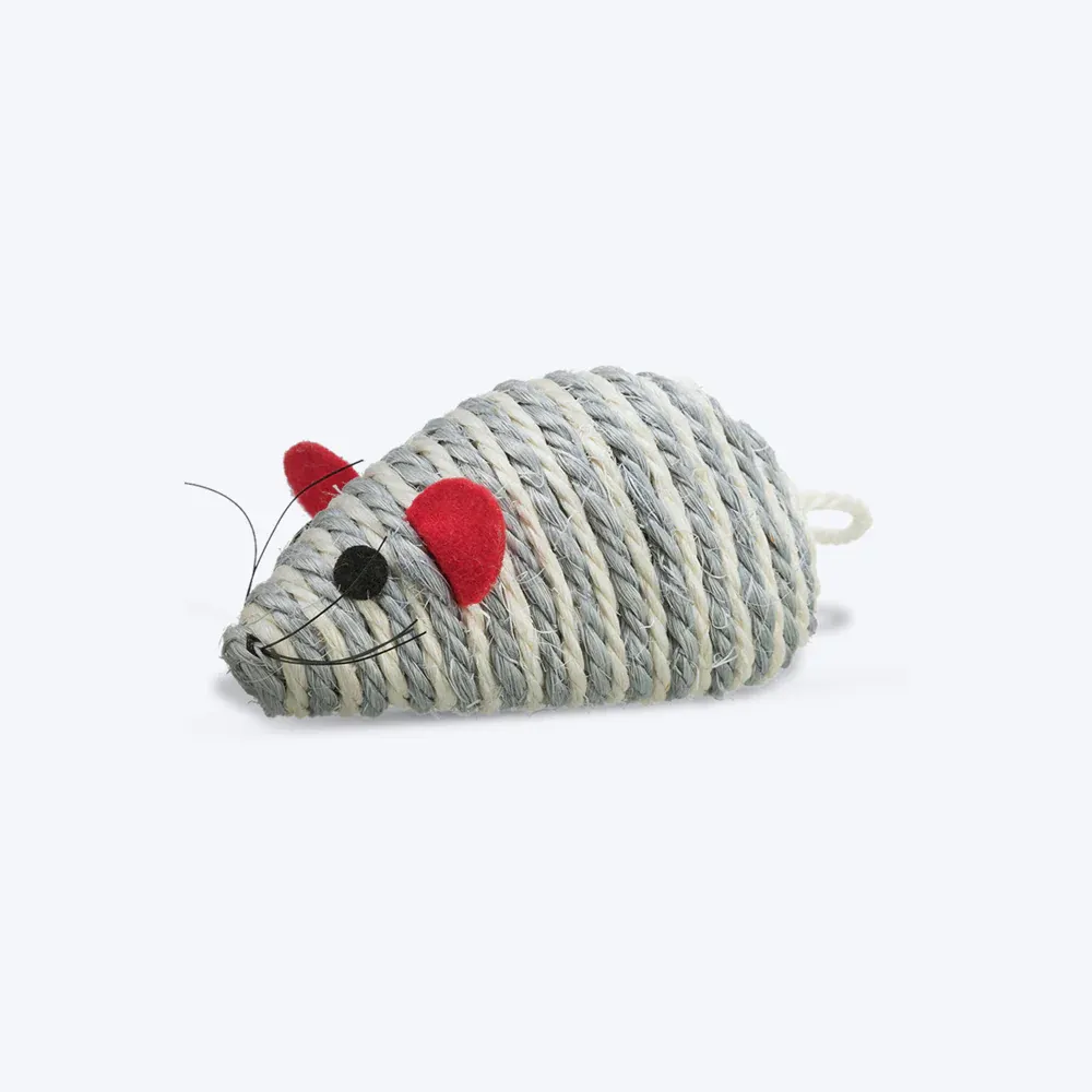 Trixie Mouse Shaped Sisal Toy for Cats (Grey)