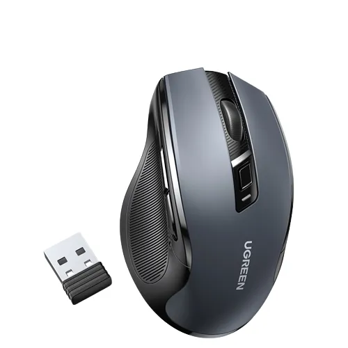 UGREEN Ergonomic Mouse with 2.4GHz Wireless Nano Receiver, 4000 Max DPI and 6 Programmable Buttons for PC and Laptops | 90855