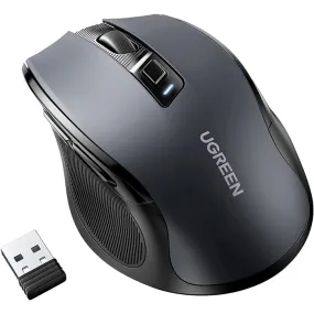 UGREEN Ergonomic Mouse with 2.4GHz Wireless Nano Receiver, 4000 Max DPI and 6 Programmable Buttons for PC and Laptops | 90855