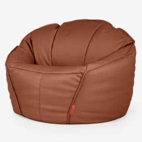 Ultimate Classic Gaming Bean Bag Chair - Vegan Leather Chestnut