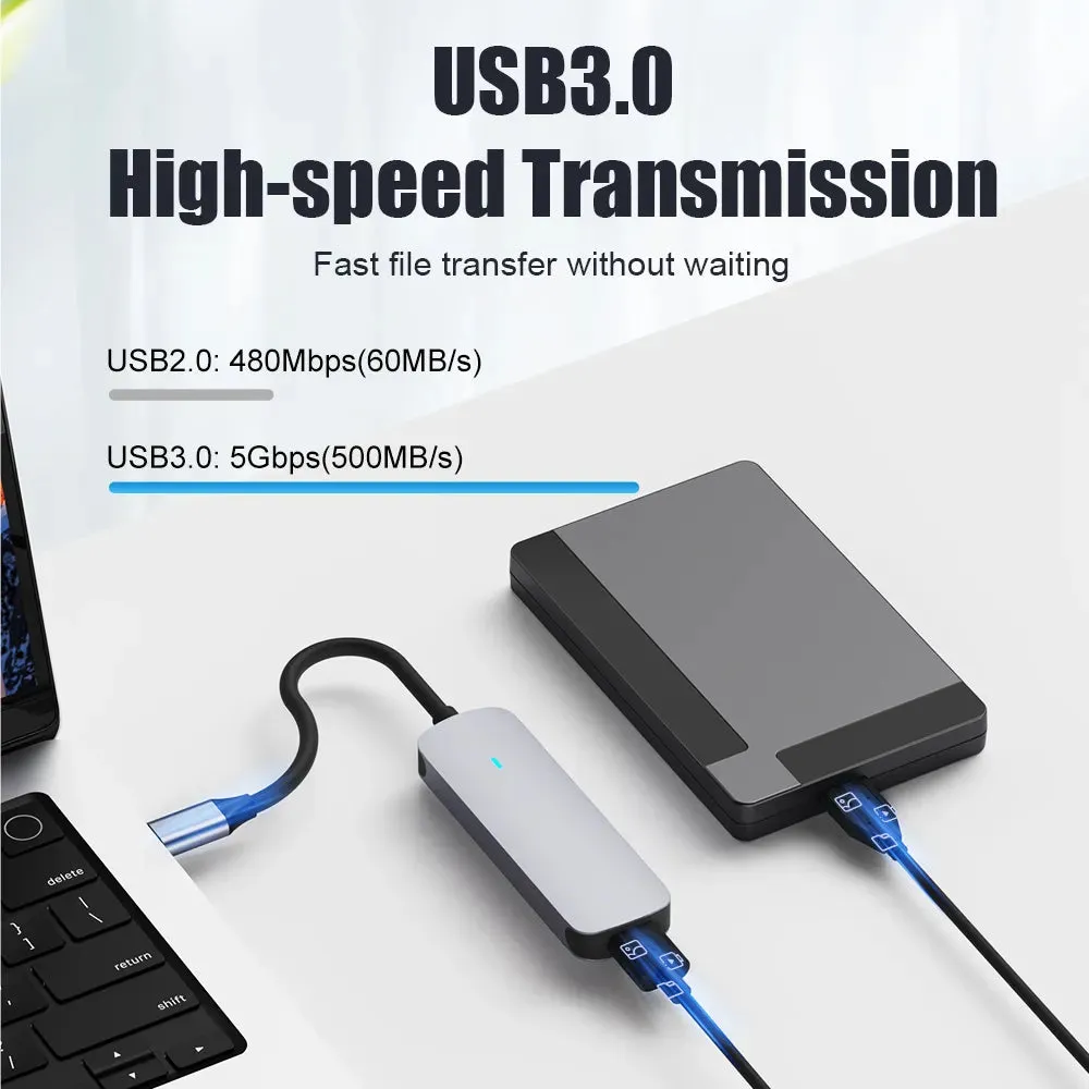 USB 3.0 4 Port Hub OTG Adapter 5GPB High Speed USB 3.0 2.0 Splitter 4 Lenovo Xiaomi Macbook Pro Air