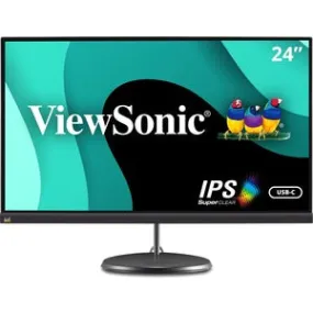 ViewSonic VX2485-MHU 24 Inch 1080p IPS Monitor with USB C 3.2 and FreeSync for Home and Office