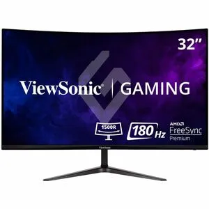 ViewSonic VX3218-PC-MHD 32 Inch Curved 1080p 1ms 180Hz Gaming Monitor with FreeSync Premium, Eye Care, HDMI and Display Port